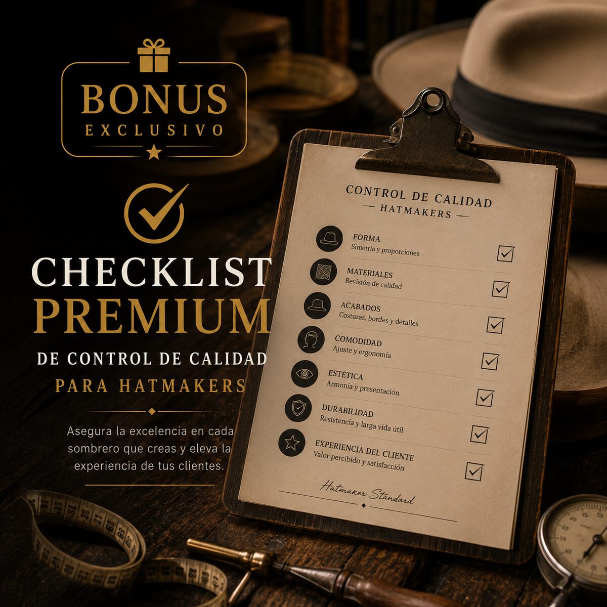 Checklist premium de control de calidad